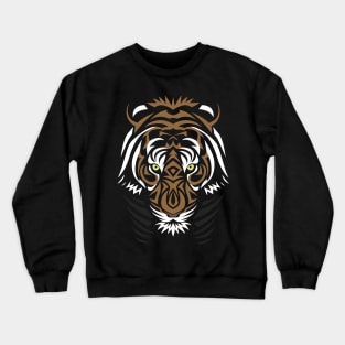 Tribal Tiger Face Crewneck Sweatshirt